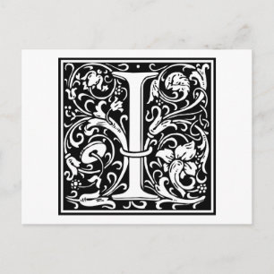 William Morris Alphabet "I" Vykort