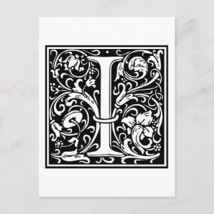 William Morris Alphabet "I" Vykort