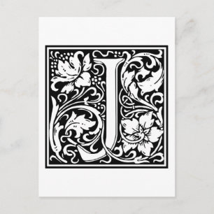 William Morris Alphabet ’J’ Vykort