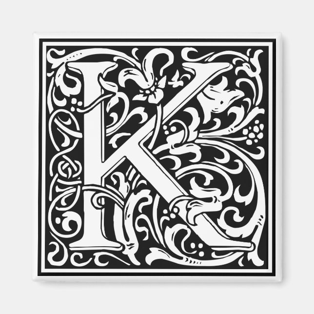 William Morris Alphabet ’K’ Magnet (Framsidan)