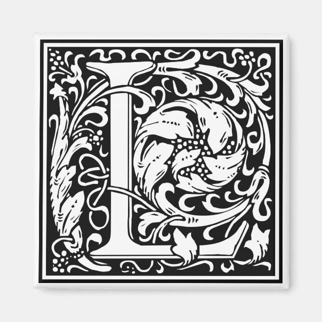 William Morris Alphabet ’L’ Magnet (Framsidan)