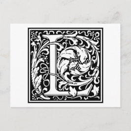 William Morris Alphabet ’L’ Vykort