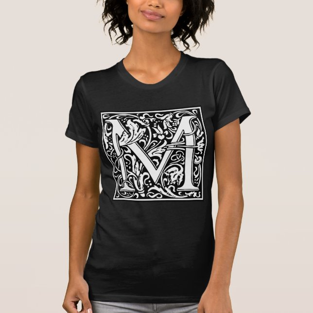 William Morris Alphabet ’M’ T Shirt (Framsida)