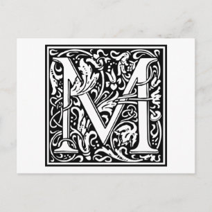 William Morris Alphabet ’M’ Vykort
