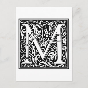 William Morris Alphabet ’M’ Vykort