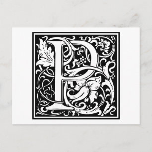 William Morris Alphabet "P" Vykort
