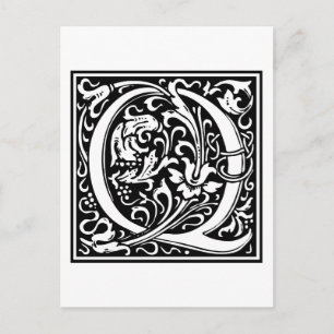 William Morris Alphabet ’Q’ Vykort