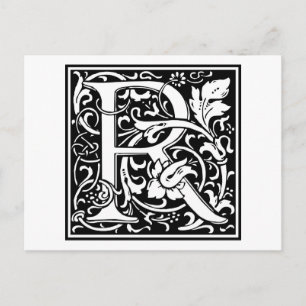 William Morris Alphabet ’R’ Vykort