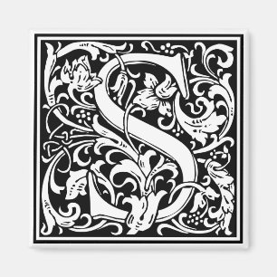 William Morris Alphabet ’S’ Magnet