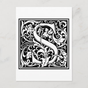 William Morris Alphabet ’S’ Vykort