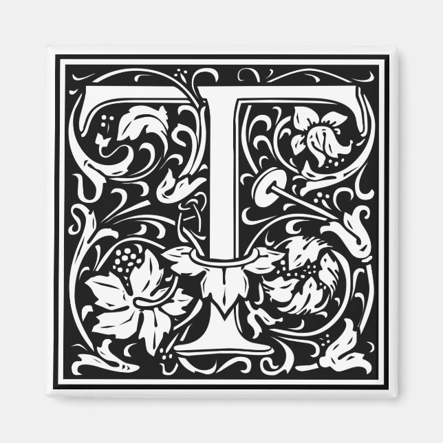 William Morris Alphabet ’T’ Magnet (Framsidan)