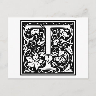 William Morris Alphabet ’T’ Vykort