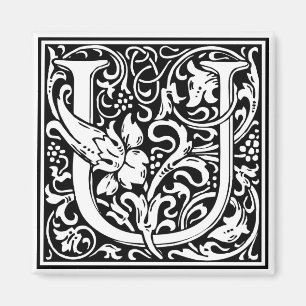 William Morris Alphabet ’U’ Magnet