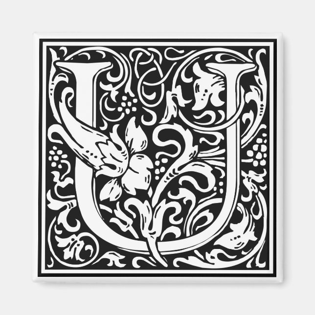 William Morris Alphabet ’U’ Magnet (Framsidan)