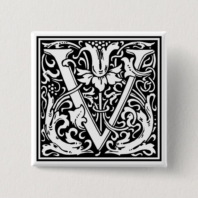 William Morris Alphabet ’V’ Knapp (Framsida)