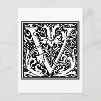 William Morris Alphabet ’V’ Vykort
