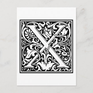 William Morris Alphabet ’X’ Vykort