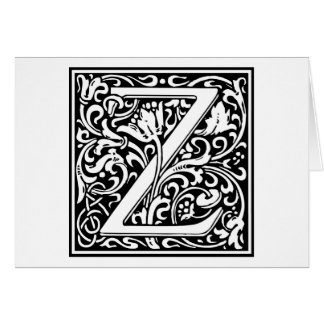 William Morris Alphabet ’Z’ Hälsningskort