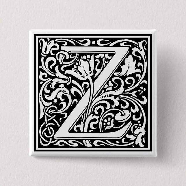 William Morris Alphabet ’Z’ Knapp (Framsida)