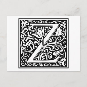 William Morris Alphabet ’Z’ Vykort