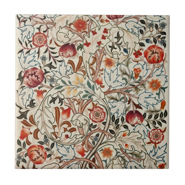 William Morris Ancanthus Portiere Design Kakelplatta (Framsidan)