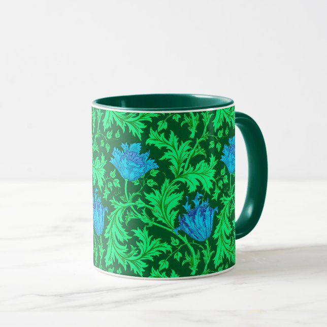 William Morris Anemone, Emerald Grönt och Blue Mugg (Framsida höger)
