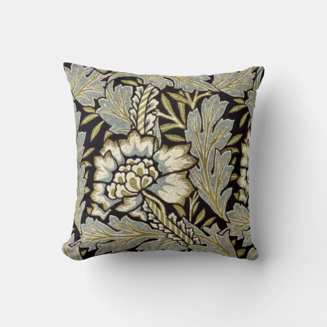 William Morris - Anemone mönster Kudde (Framsida)