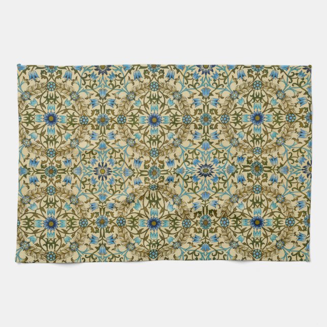William Morris- Antik 1873 Vin & Blommönster Kökshandduk (Horisontell)