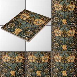 William Morris Antik Honungsblomma Blommönster Kakelplatta