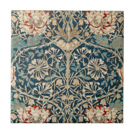 William Morris Antik Kaprifol Blommig Kakelplatta