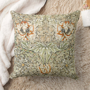 William Morris Antik Kaprifol Blommig Klassiker Kudde