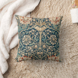 William Morris Antik Kaprifol Blommig Kudde