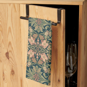 William Morris Antik Kaprifol Blommönster Kökshandduk