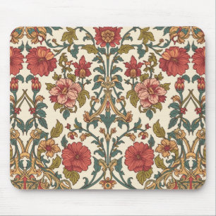 William Morris Antik Kaprifol Blommönster Musmatta