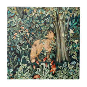 William Morris Antik Räv Skog Tapet Konst Kakelplatta