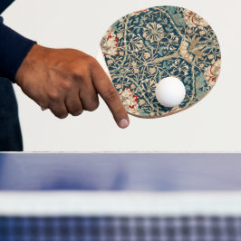 William Morris Antik Vintergrön Blomma Pingisracket