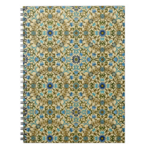 William Morris- Antique 1873 Vine & Flower Mönster Anteckningsbok