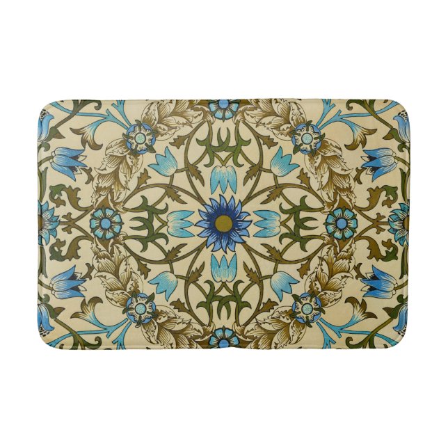 William Morris- Antique 1873 Vine & Flower Mönster Badrumsmatta (Framsidan)