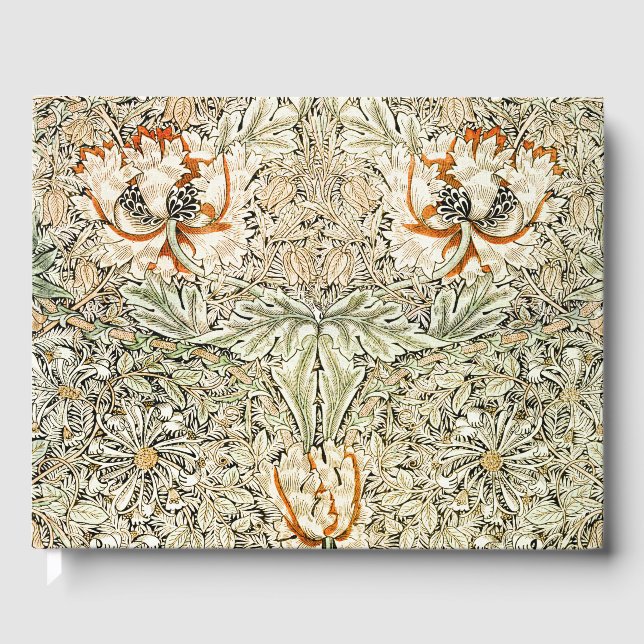 William Morris Antique Honeysuckle Blommigt Classi Gästböcker (Framsida)