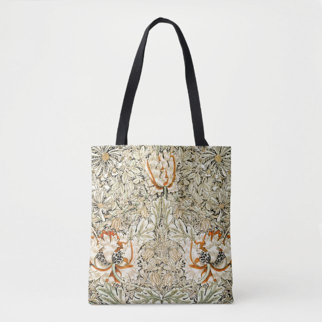 William Morris Antique Honeysuckle Blommigt Classi Tygkasse (Framsida)