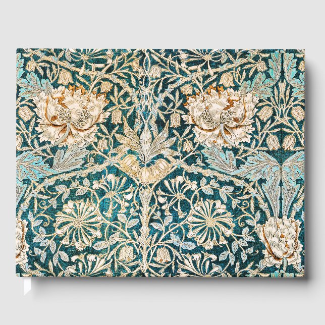 William Morris Antique Honeysuckle Blommönster Gästböcker (Framsida)