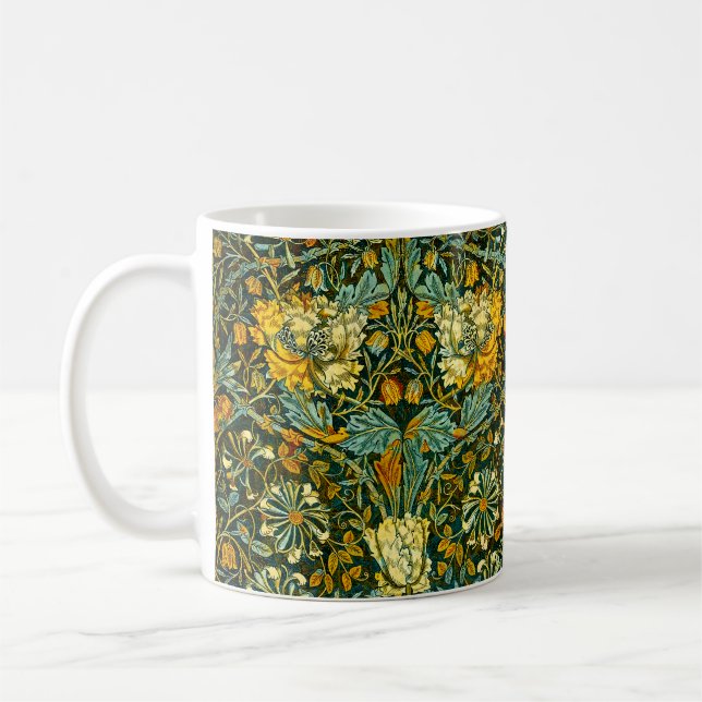 William Morris Antique Honeysuckle Blommönster Kaffemugg (Vänster)