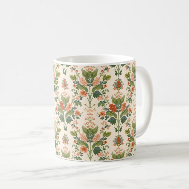 William Morris Antique Honeysuckle Blommönster Kaffemugg (Framsida höger)