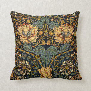 William Morris Antique Honeysuckle Blommönster Kudde