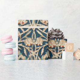 William Morris Antique Honeysuckle Floral Presentpapper