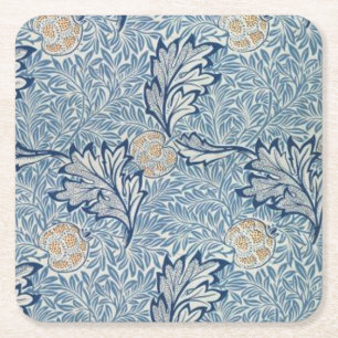 William Morris Apple Flower Blommigt Design Underlägg Papper Kvadrat