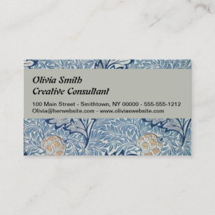 William Morris Apple Flower Blommigt Design Visitkort
