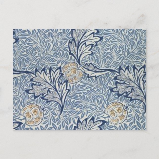 William Morris Apple Flower Blommigt Design Vykort (Framsida)