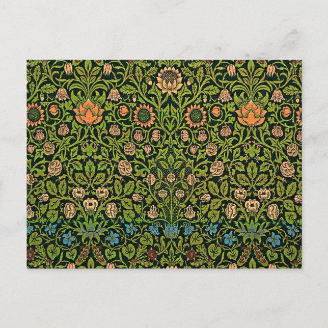 William Morris - Aquilegia, mörkgrön, Case-Mate Vykort (Framsida)