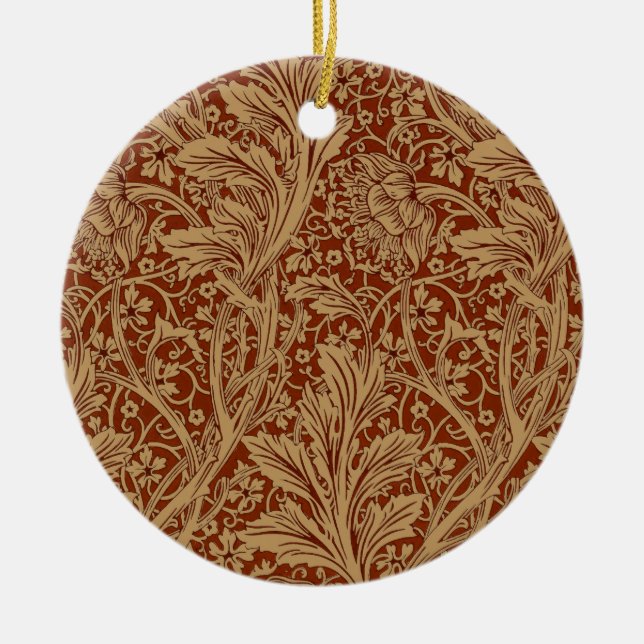 William Morris Arcadia Blommigt Garden Flower Clas Julgransprydnad Keramik (Framsidan)